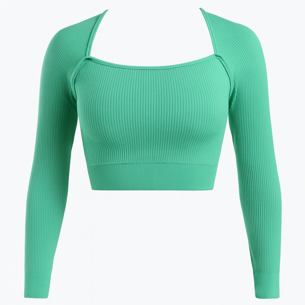 Ribbed Long Sleeve Sportswear Top