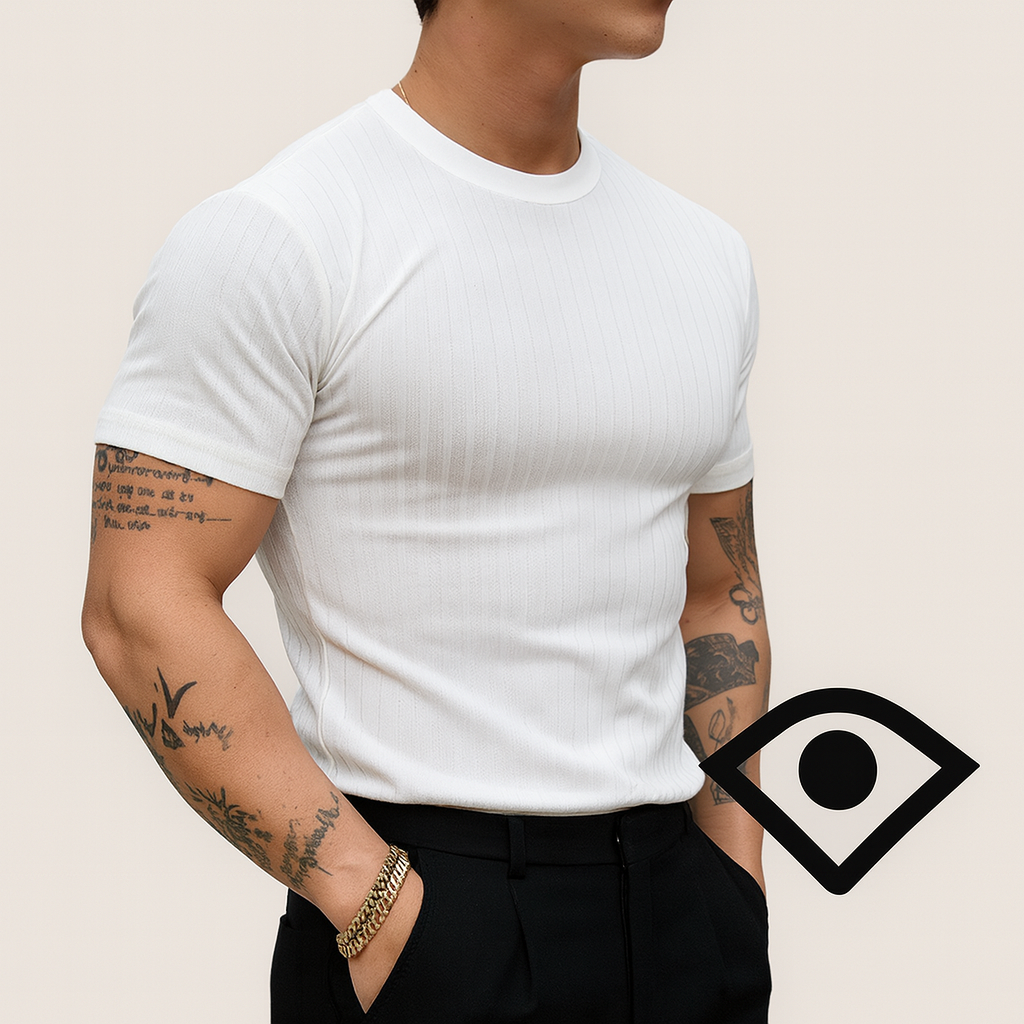 Ribbed Short Sleeve T-Shirt