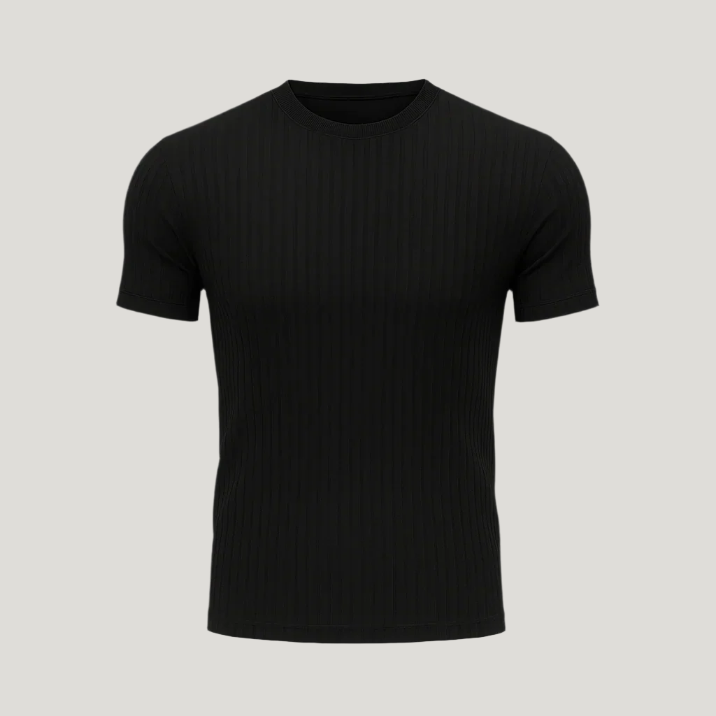 Ribbed Short Sleeve T-Shirt