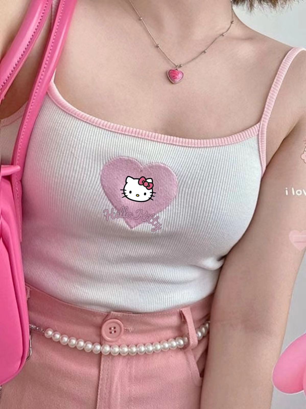 Crop Top "Kitty Heart"