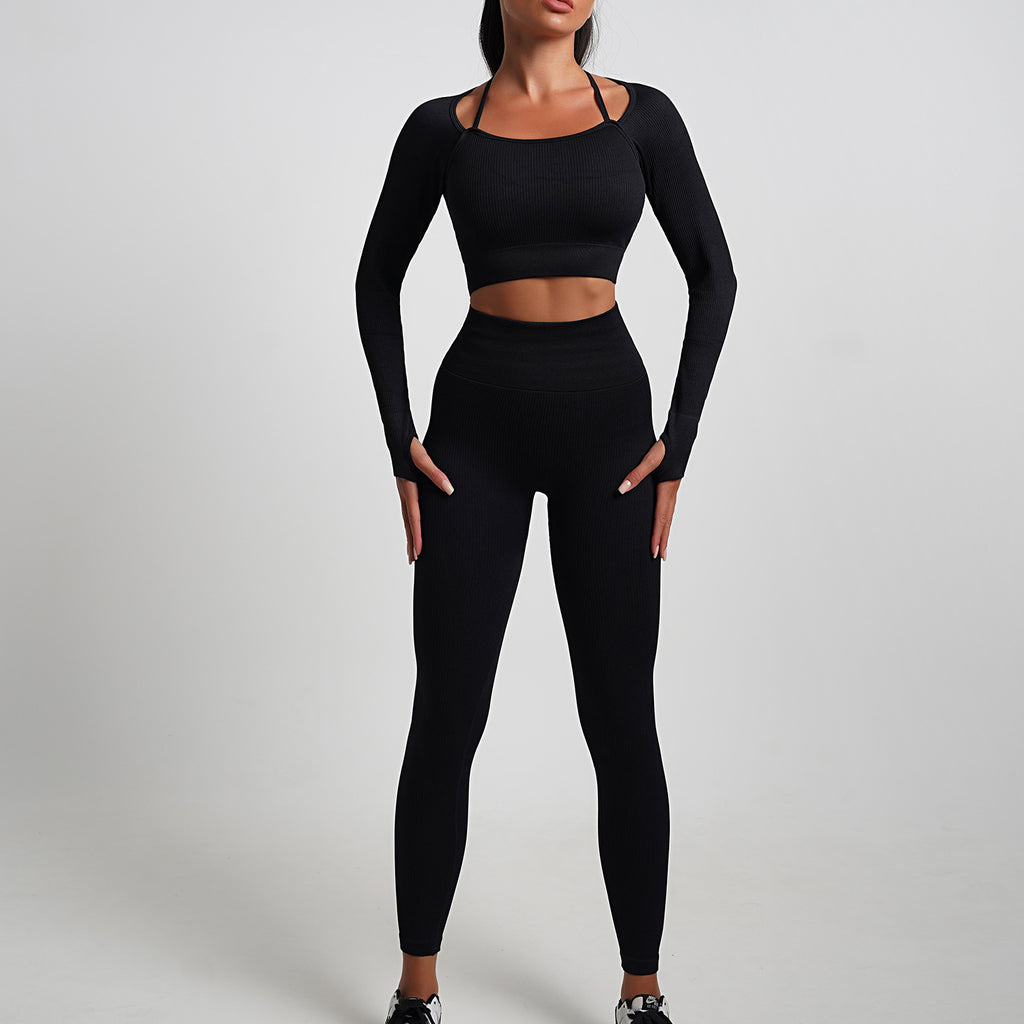Ribbed Long Sleeve Sportswear Set