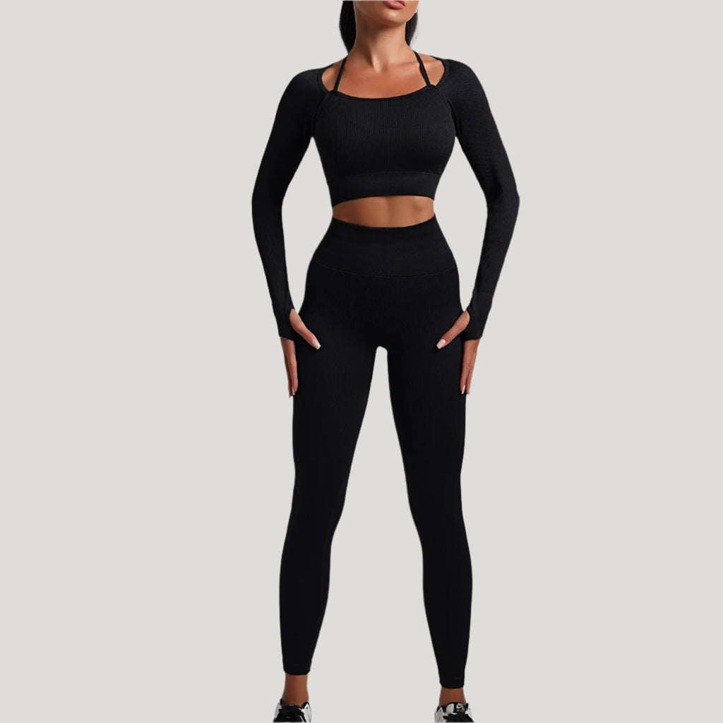 Ribbed Long Sleeve Sportswear Set