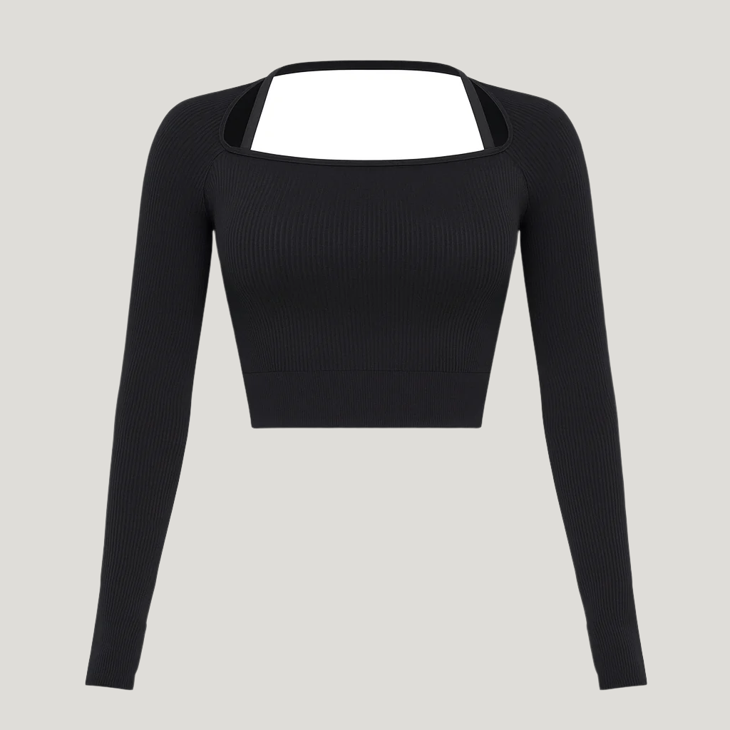 Ribbed Long Sleeve Sportswear Top