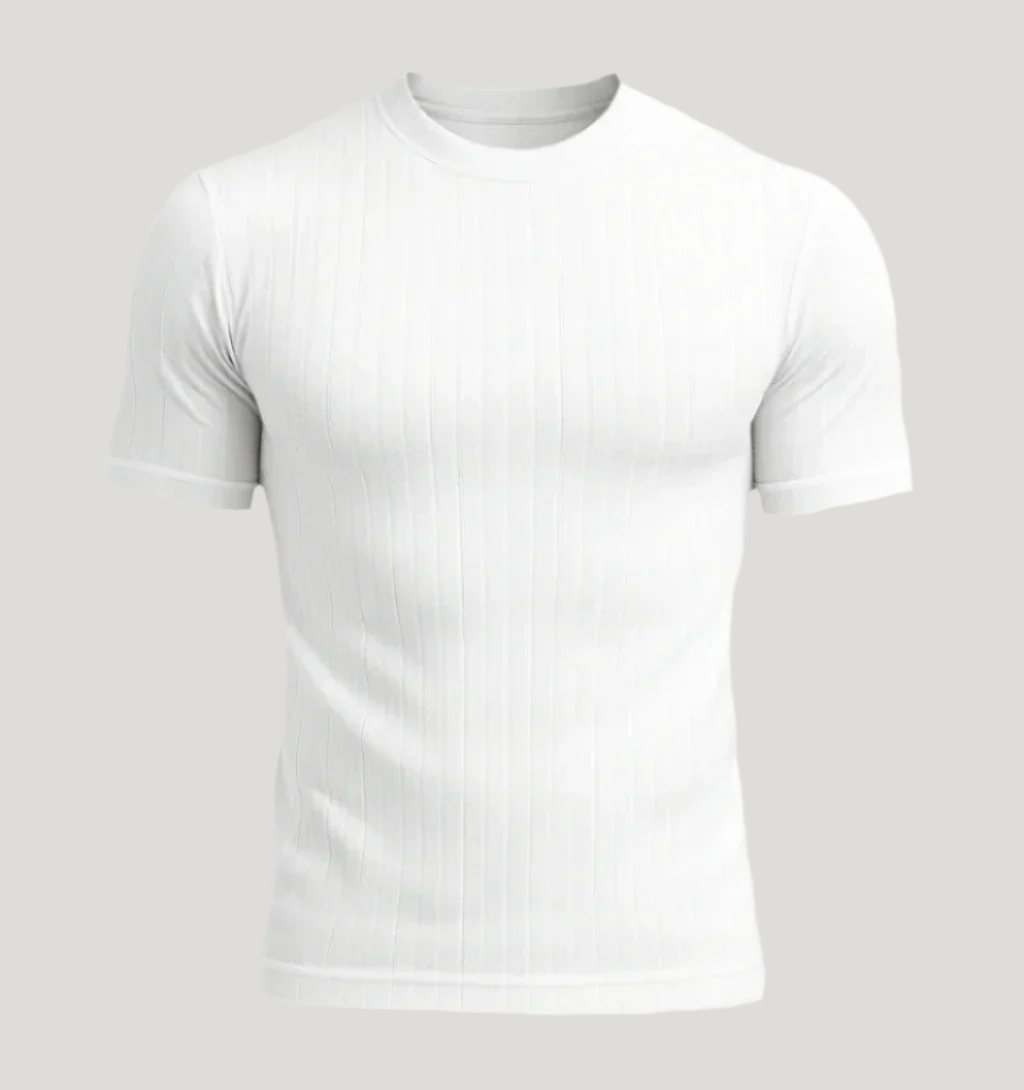 Ribbed Short Sleeve T-Shirt